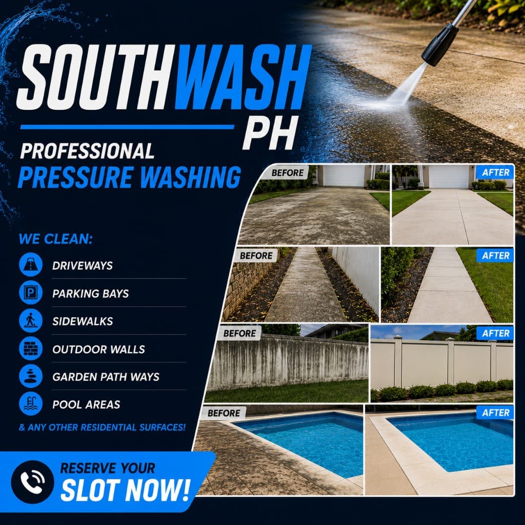 SouthWash PH before and after pressure washing results